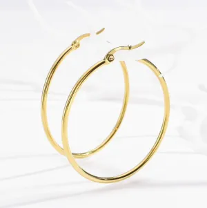 Trendy Large Hoop Earrings