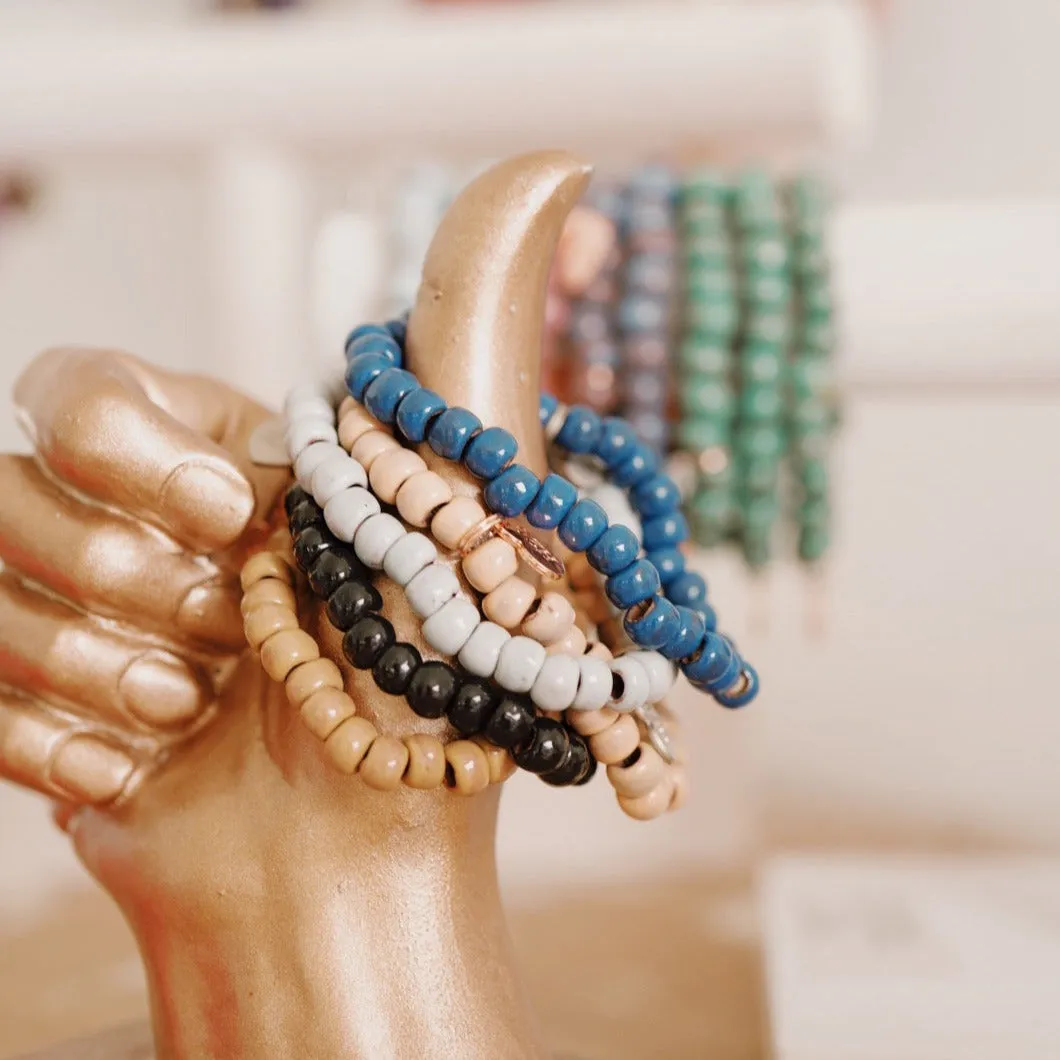 TUXEDO BLACK Glazed Mission Bracelet