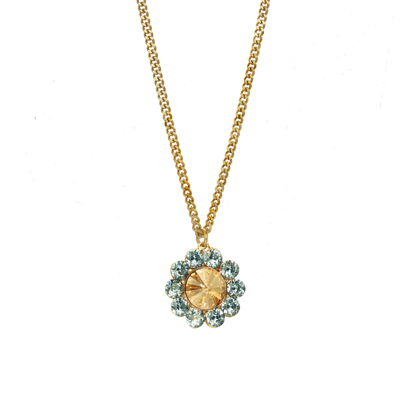 Twiggy Necklace in Aqua and Champagne - TOVA