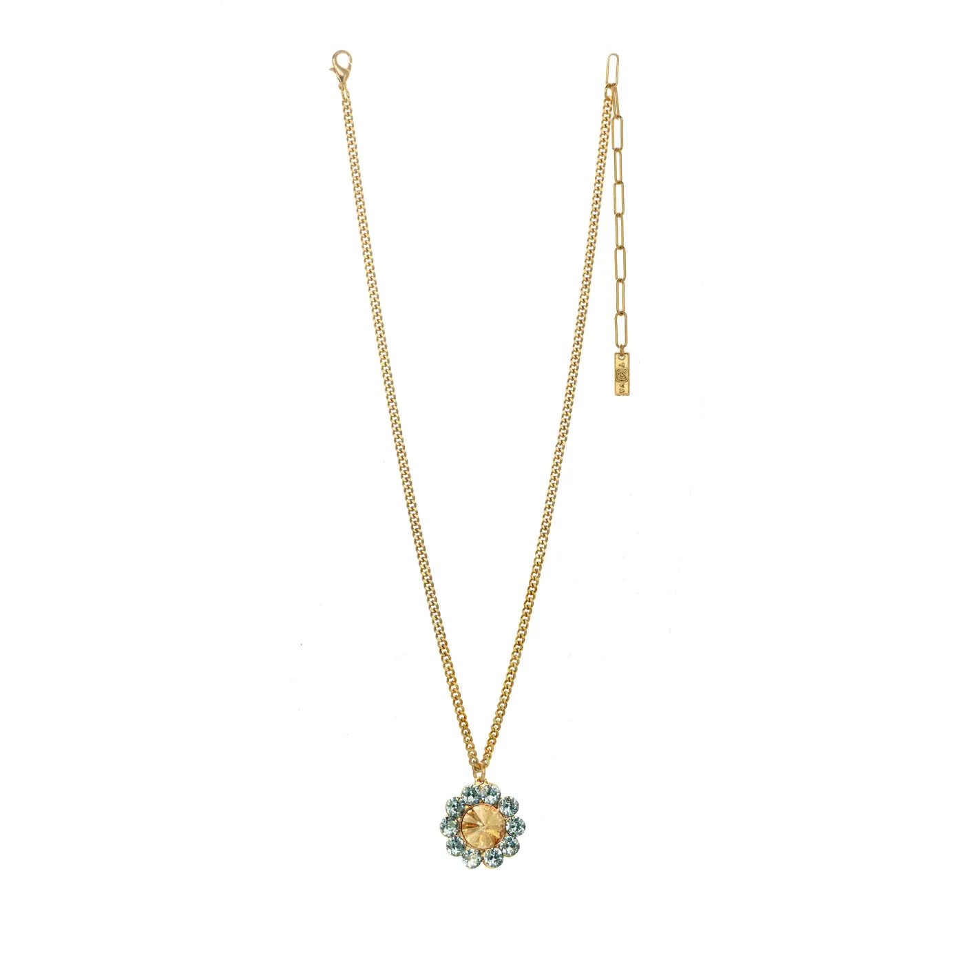 Twiggy Necklace in Aqua and Champagne - TOVA