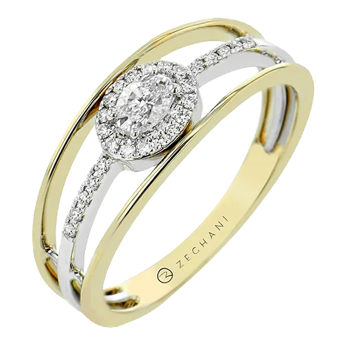 ZR2220 Right Hand Ring in 14k Gold with Diamonds
