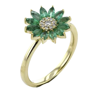 ZR2458-Y Color Ring in 14k Gold with Diamonds